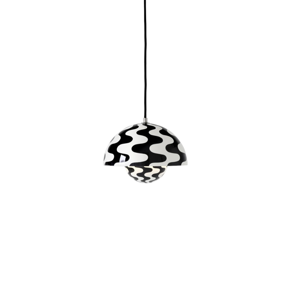 Flowerpot Pendant VP10, B/W, Pattern
