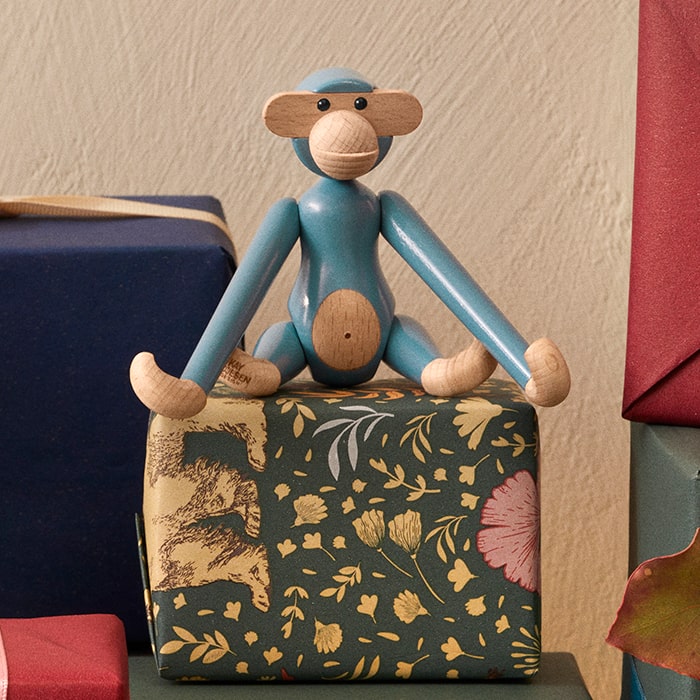 Wood monkey Mini, blue