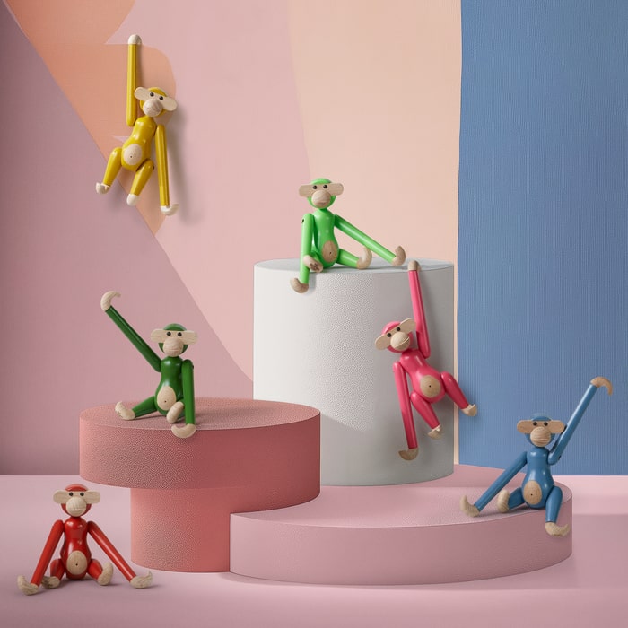 Wood Monkey Mini, Pink