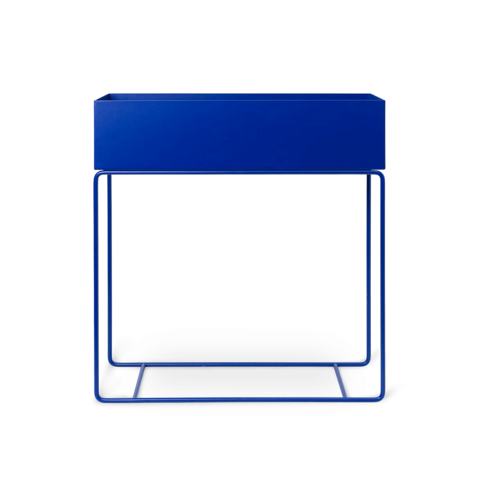 Plant Box, Rectangle, Bright Blue