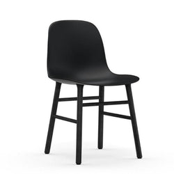 Form Chair Black, Black Lacquered Oak Legs