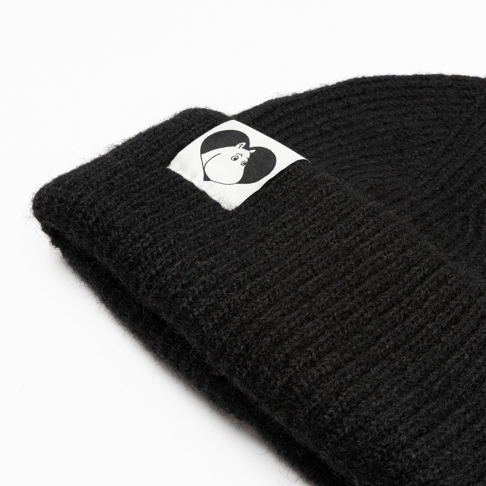 Moomintroll Fluffy Chunky Beanie, Black