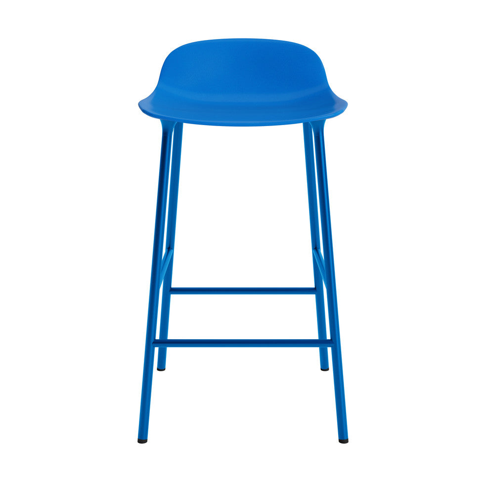 Form Stool 65 cm Steel, Bright Blue/Bright Blue Base