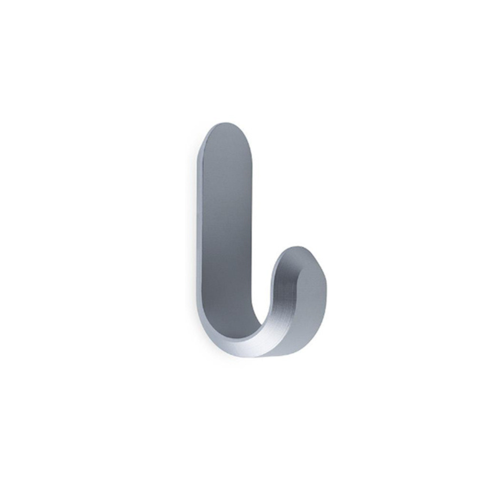 Curve Mini Hooks, 2 Pieces, Matte Silver