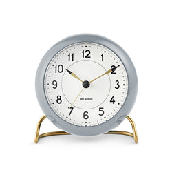 Arne Jacobsen Station Table Alarm Clock Grey/White