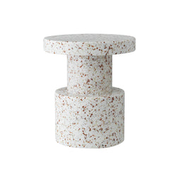 Bit Stool, White/Red