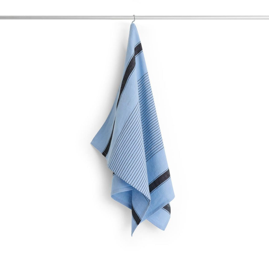 Linear Tea Towel, Soft Blue