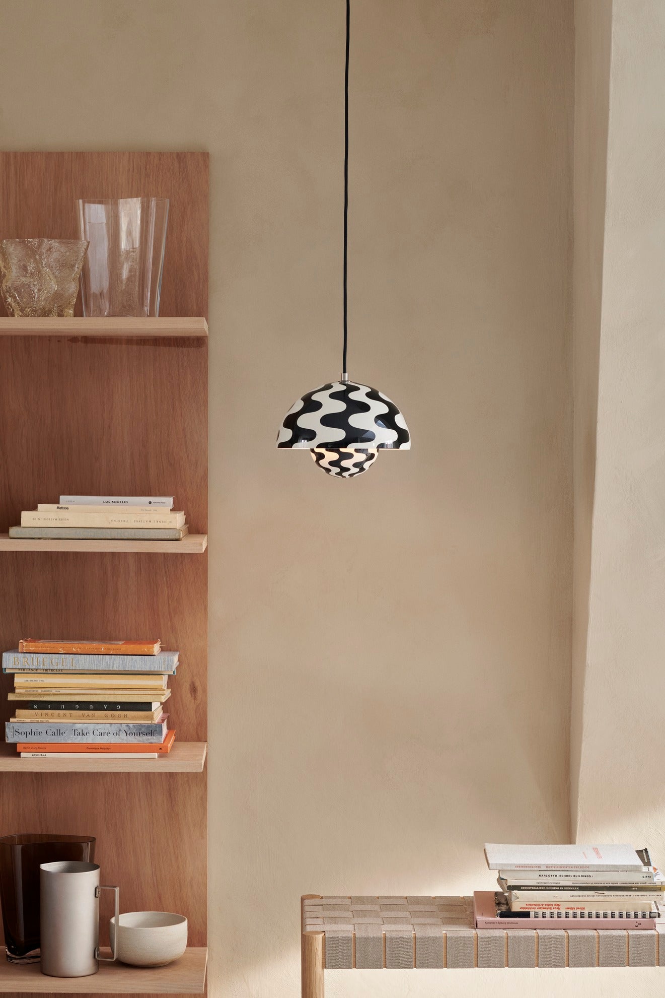 Flowerpot Pendant VP10, B/W, Pattern