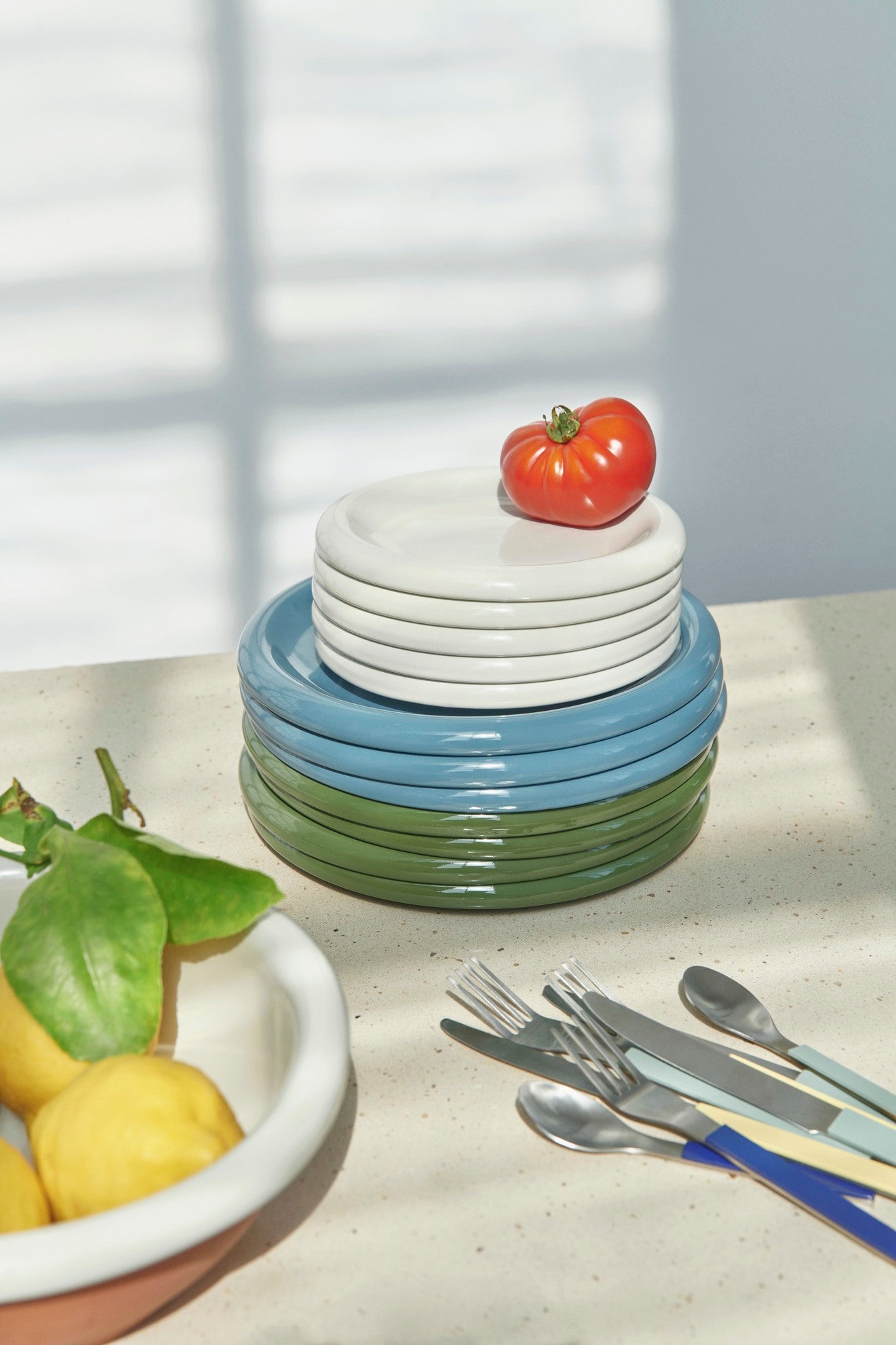 Barro Plate, 24 cm., Dark Blue, Set/2