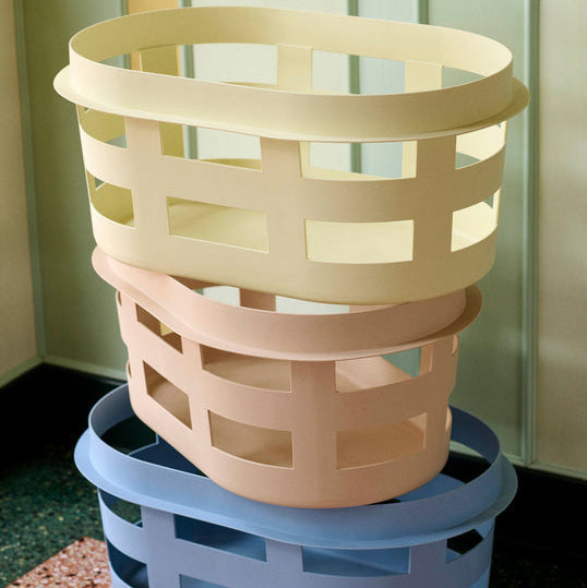 Recycled Laundry Basket, Small Soft Yellow