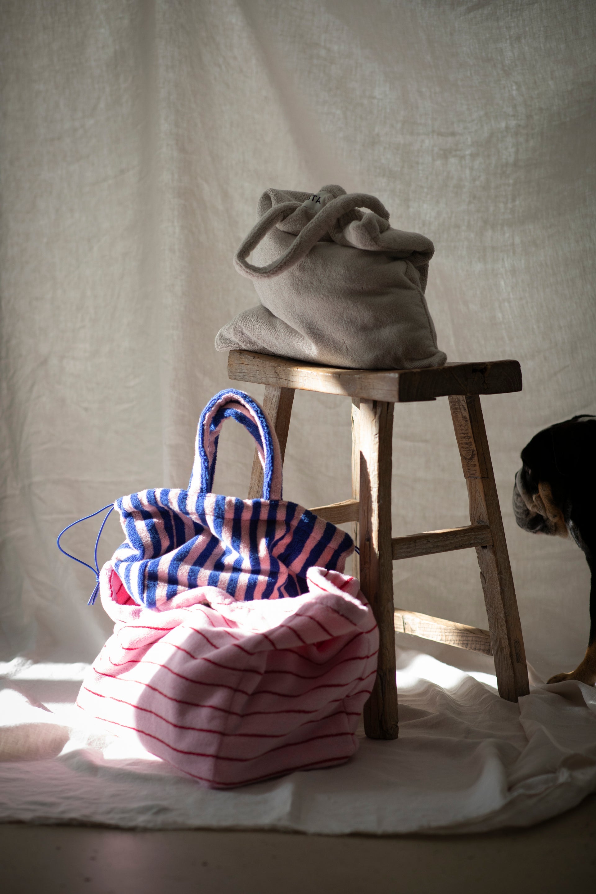 Naram Handbag, Blue/Rose