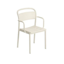 Linear Steel Arm Chairs, Off White