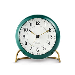 Arne Jacobsen Station Table Alarm Clock Green/White