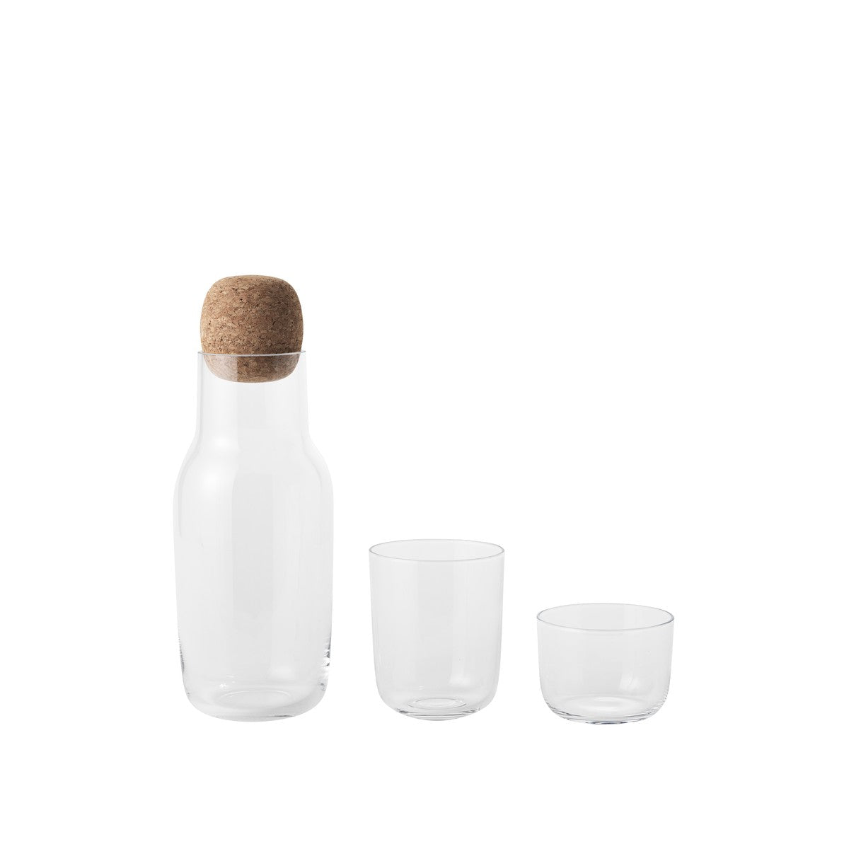 Corky Glasses, Set of Four, Low Clear