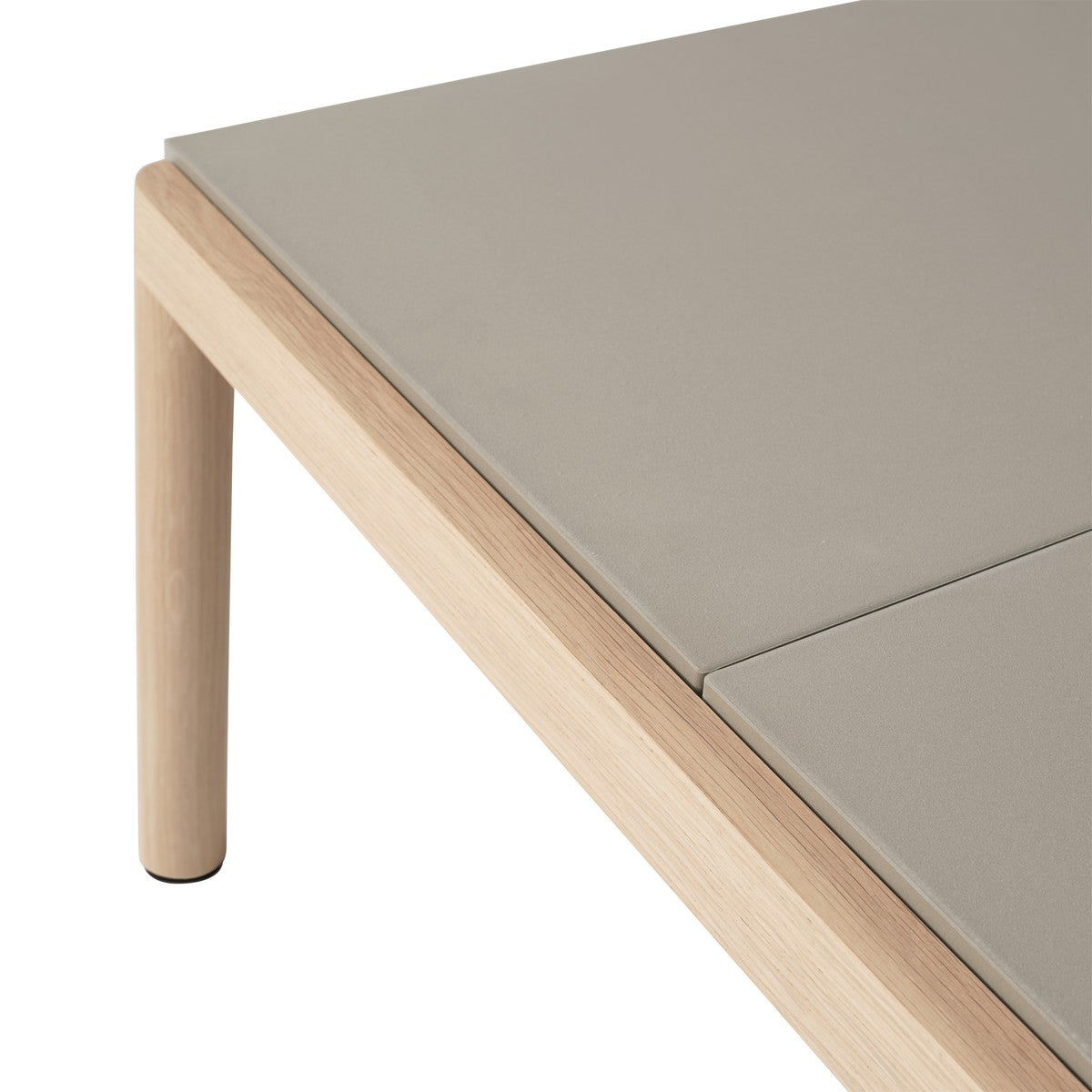 Couple Coffee Table, 33.2" X 15.7", Plain Top, Sand/Oak