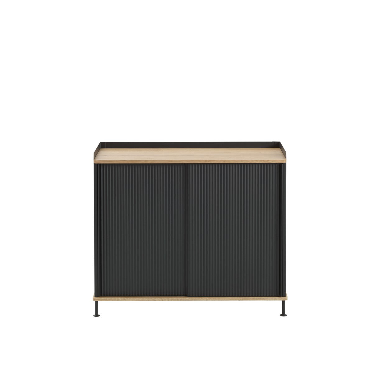 Enfold Sideboard, Black, 58 x 17.7 x 33.2 inch