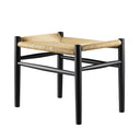 J83 Ottoman, Black/Natural