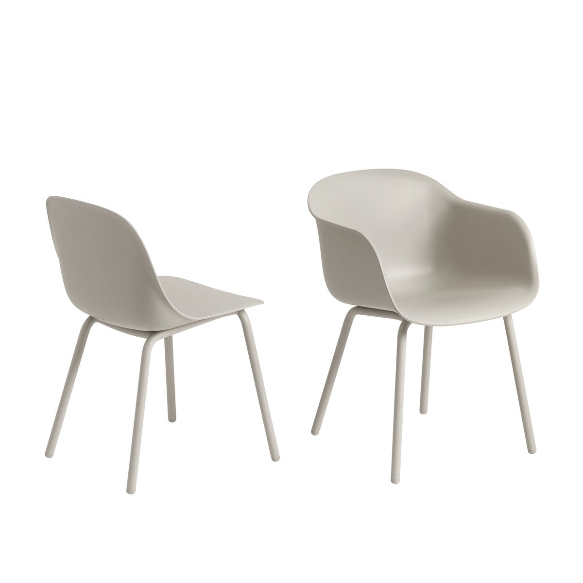 Fiber Outdoor Arm Chair, Grey