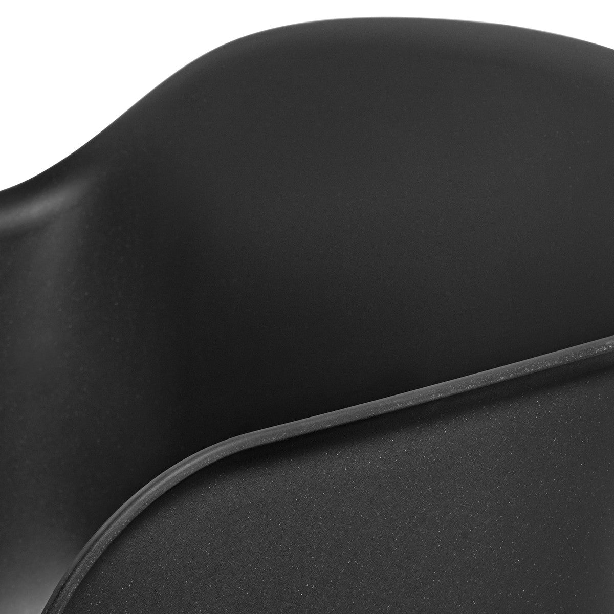 Fiber Arm Chair, Tube Base, Nature/ Black