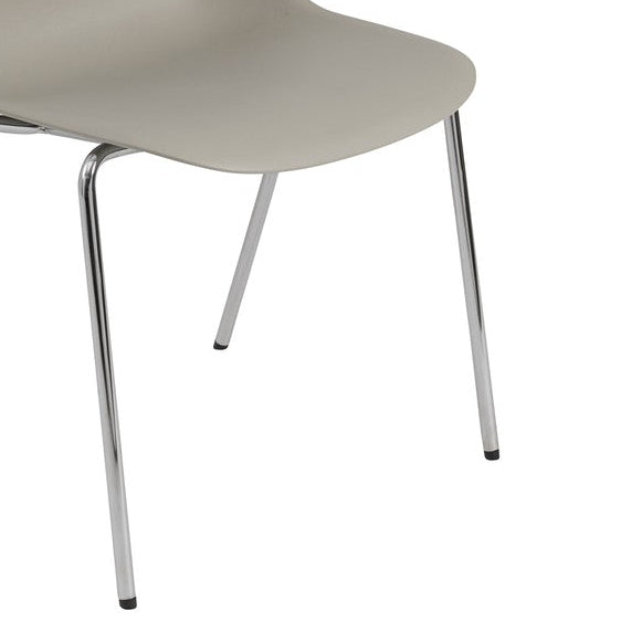Fiber Side Chair, A-Base, Grey/Steel