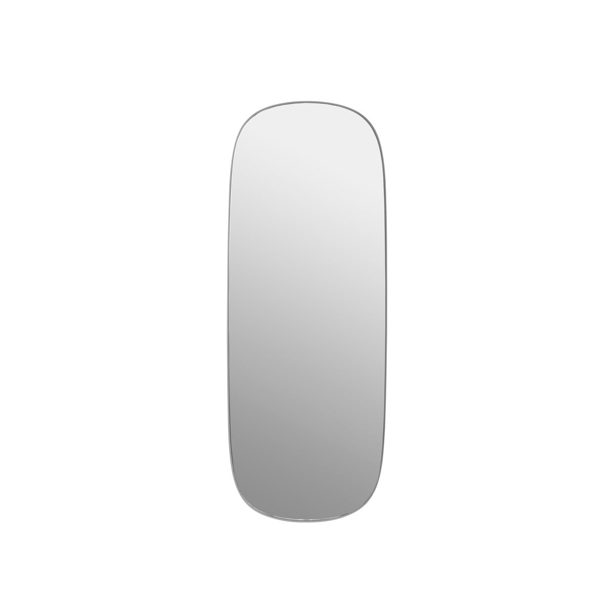 Framed Mirror, Large Grey/ Clear Glass