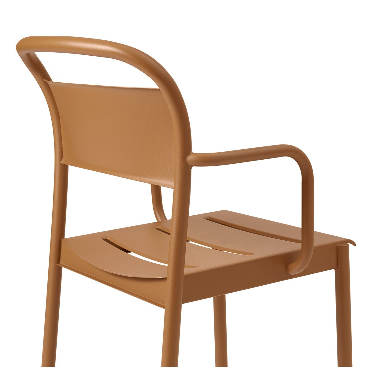 Linear Steel Arm Chairs, Burnt Orange