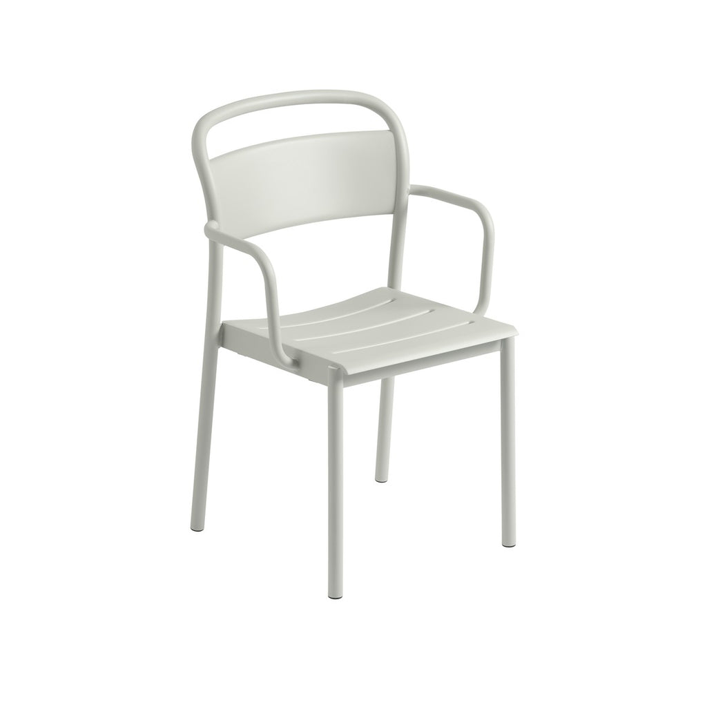 Linear Steel Arm Chairs, Grey