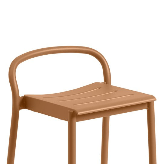 Linear Steel Stool, 65cm,  Burnt Orange