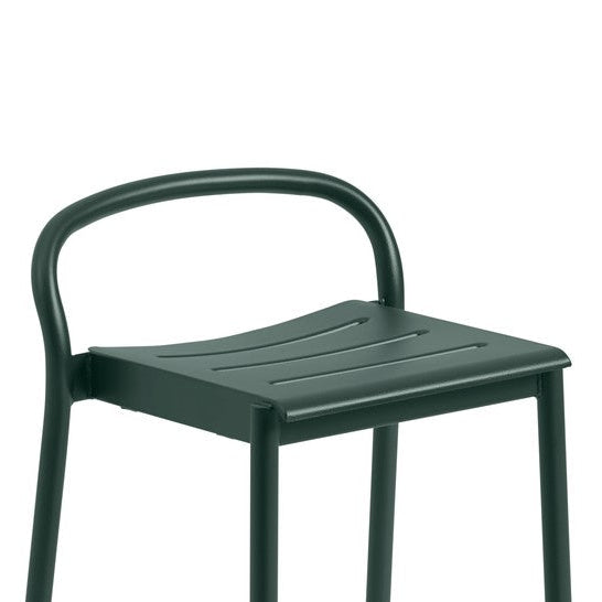 Linear Steel Stool, 65cm,  Dark green