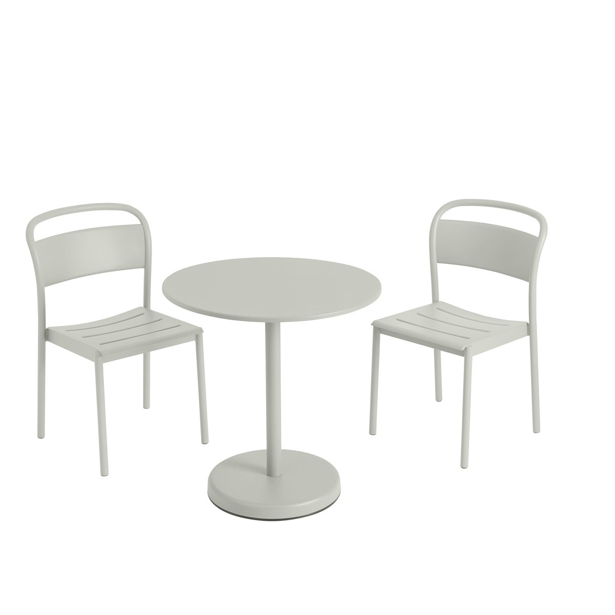Linear Steel Arm Chairs, Grey