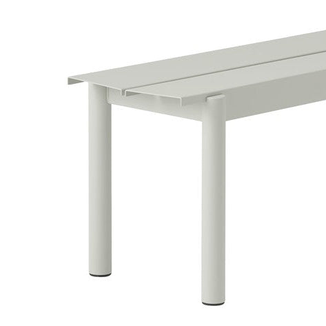 Linear Steel Bench, Grey, 110cm