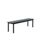 Linear Steel Bench, Black 170cm