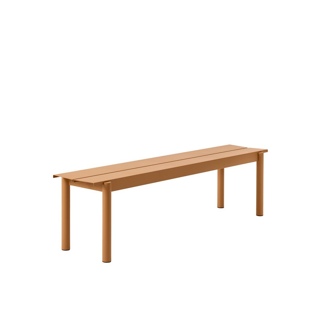 Linear Steel Bench, Burnt Orange 170cm