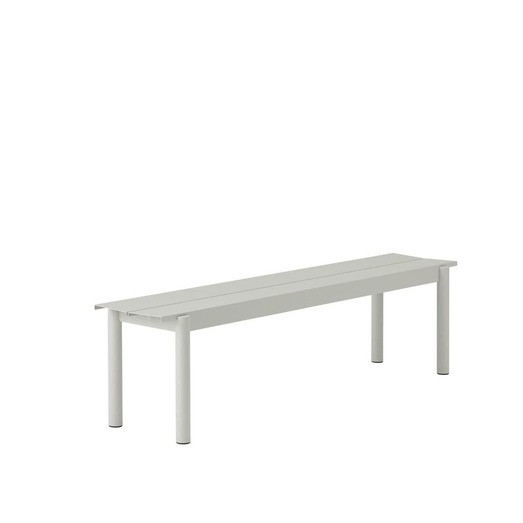 Linear Steel Bench, Grey, 170cm