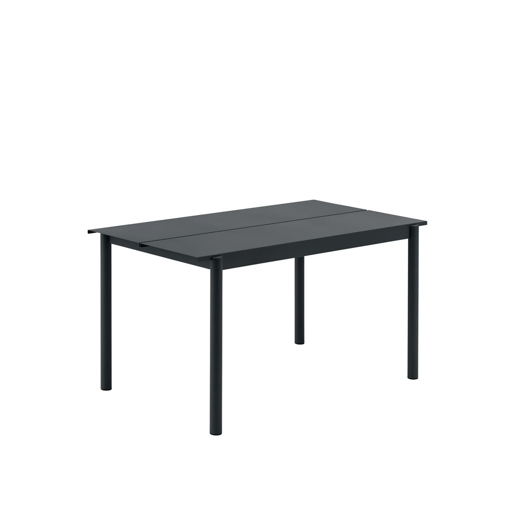 Linear Steel Table, Black 140cm