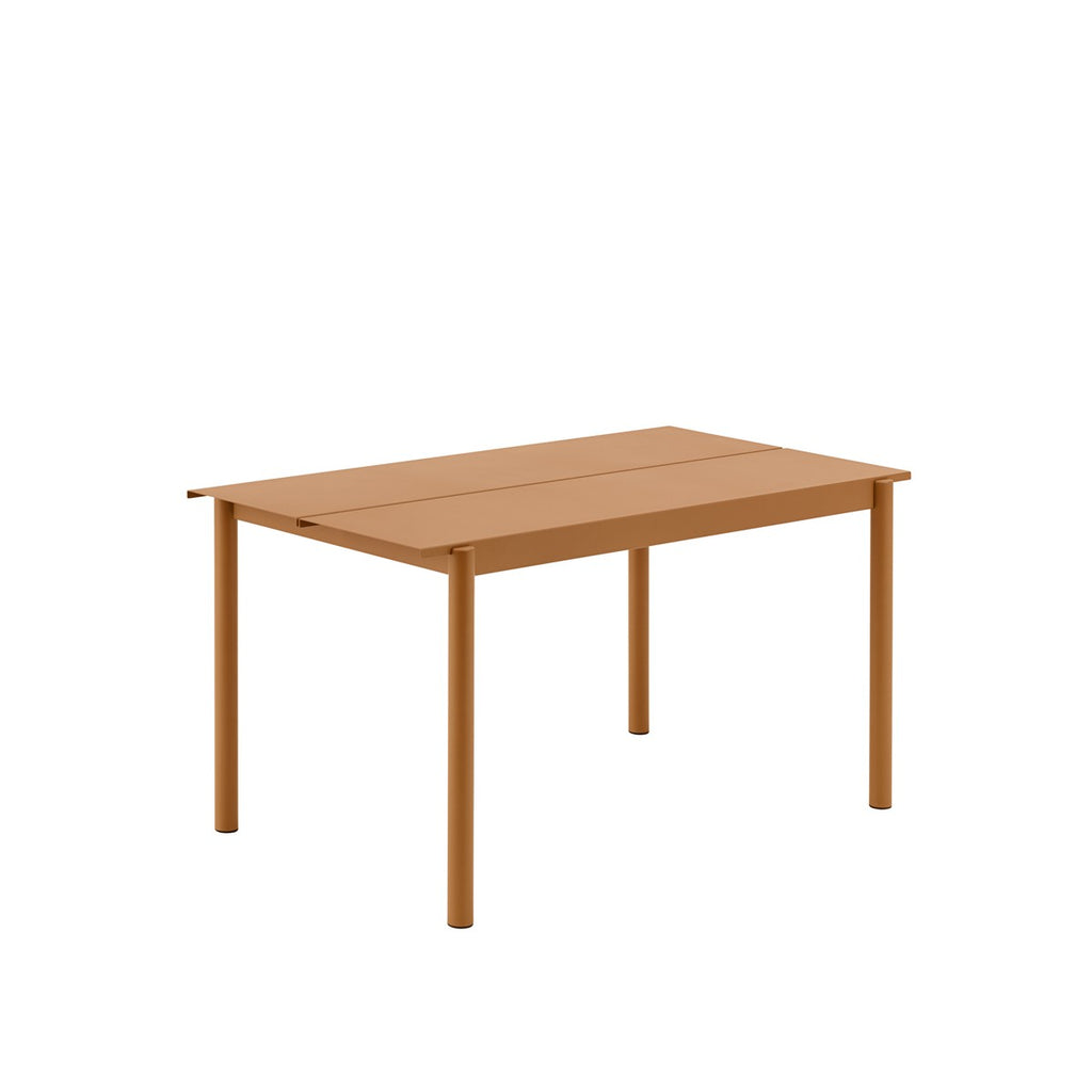 Linear Steel Table, Burnt Orange 140cm
