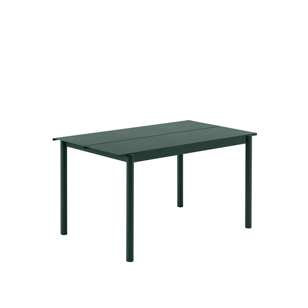 Linear Steel Table, Dark Green 140cm