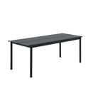 Linear Steel Table, Black 200cm
