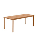 Linear Steel Table, Burnt Orange 200cm