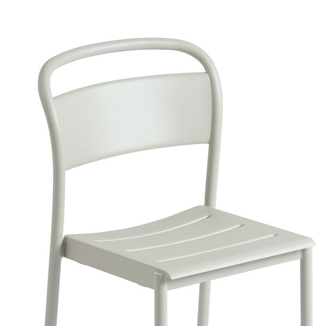 Linear Steel Side Chairs, Grey