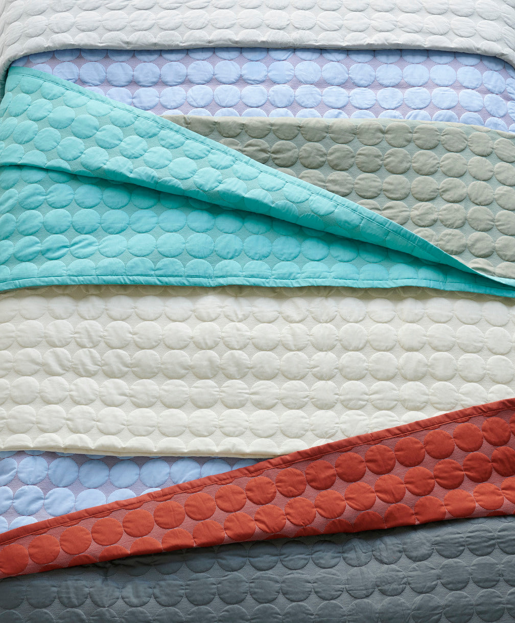 Mega Dot Quilt, Sea Green W235 x L245 cm