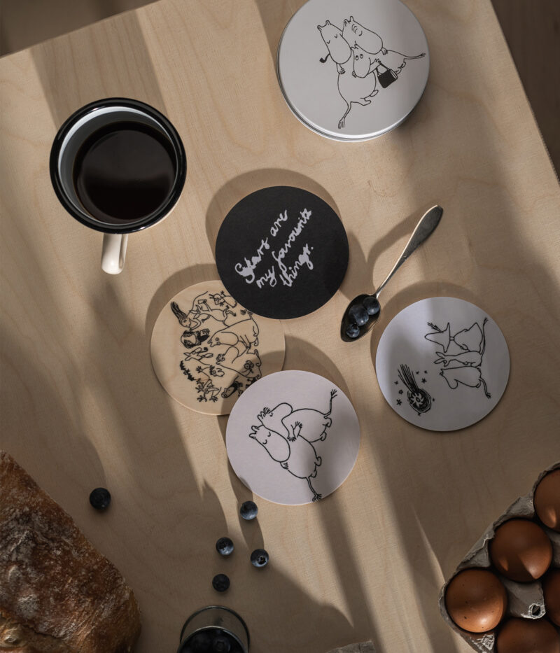 Moomin Coaster, set in tin jar