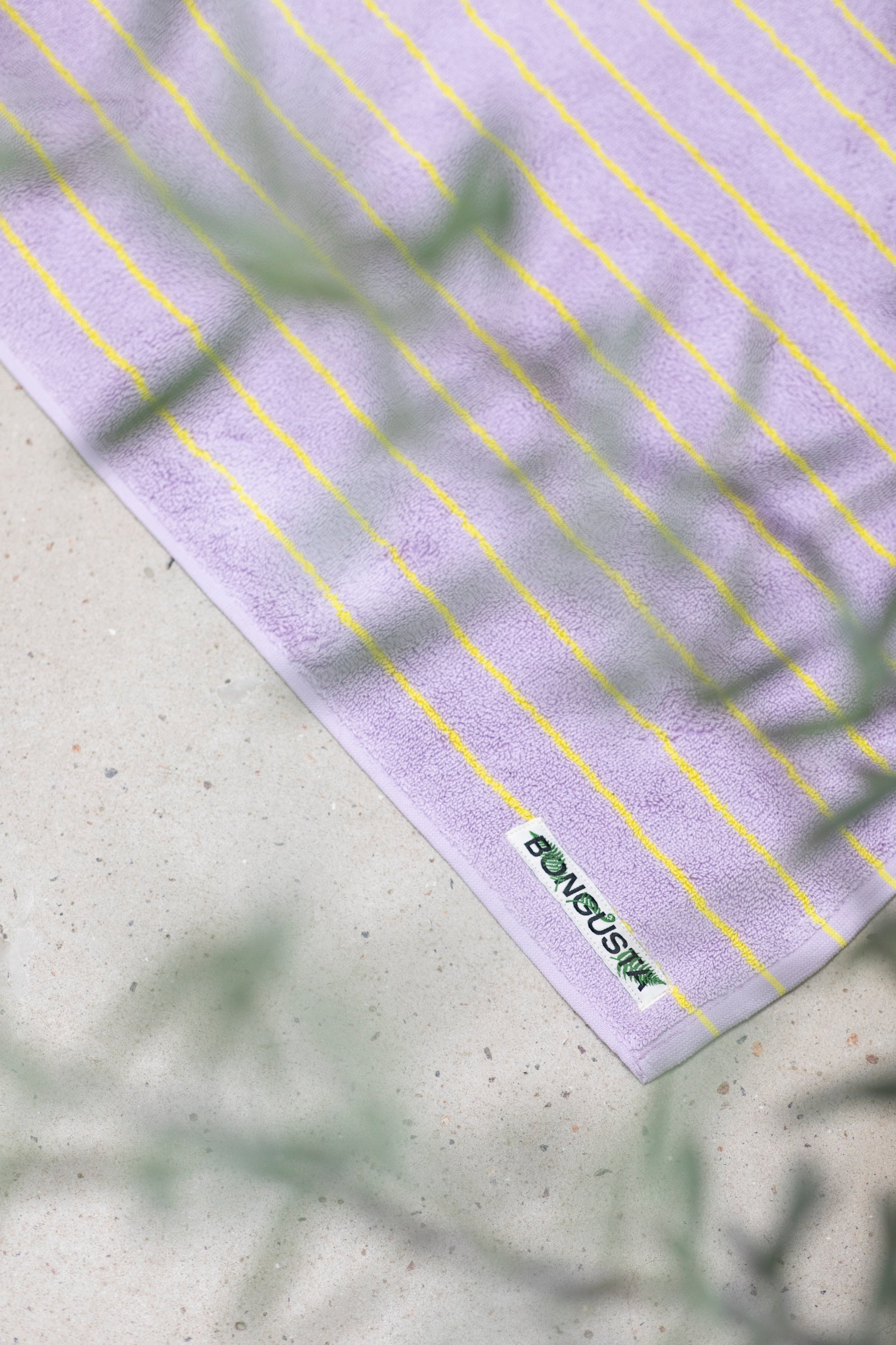 Naram Bath Mat, Lilac/ Neon Yellow
