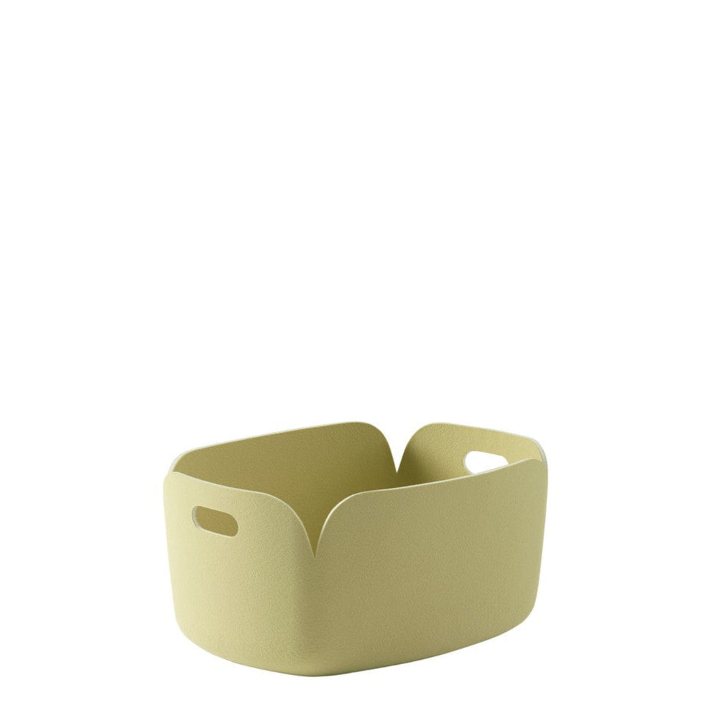 Restore Felt Basket, Beige Green
