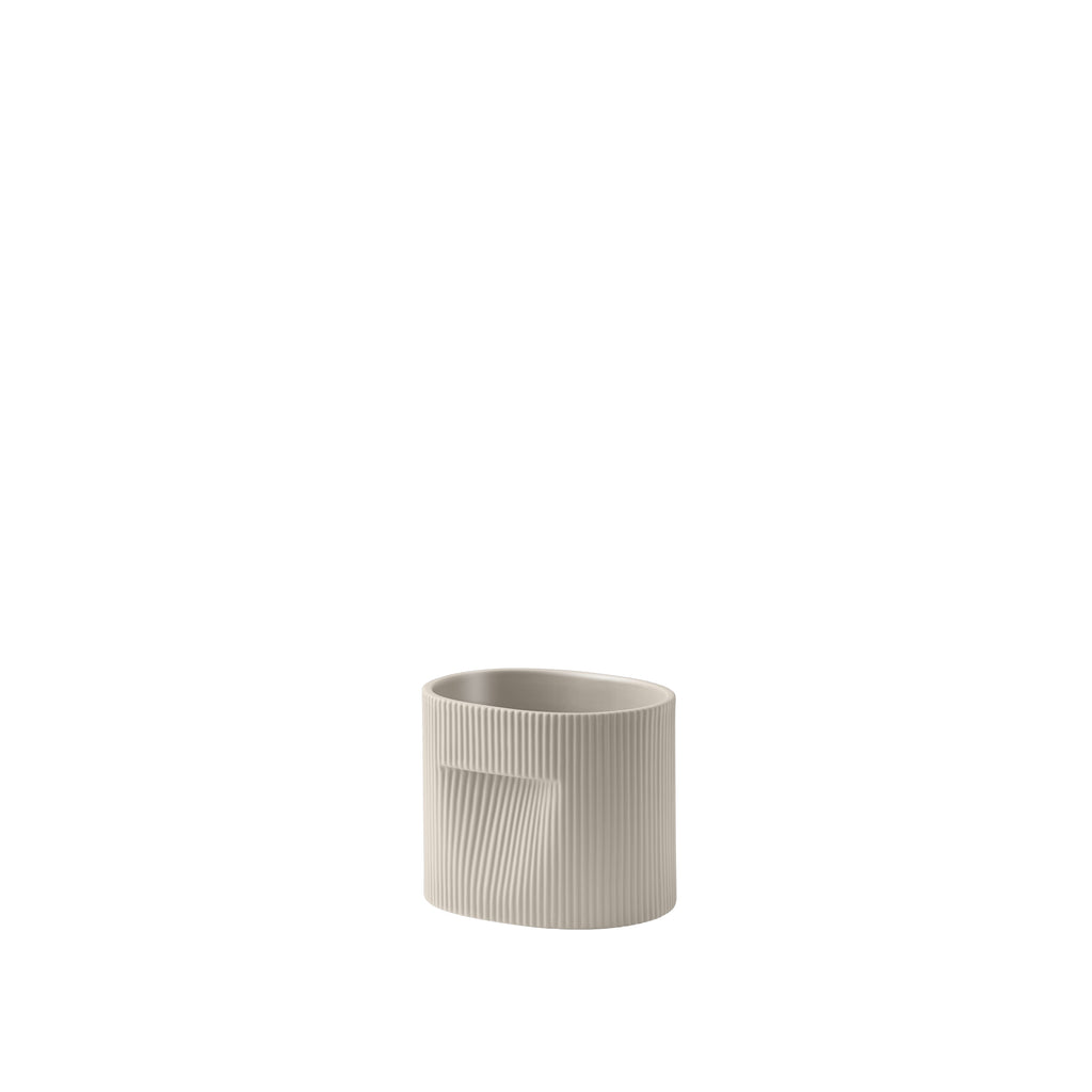 Ridge Planter, Beige, 6"