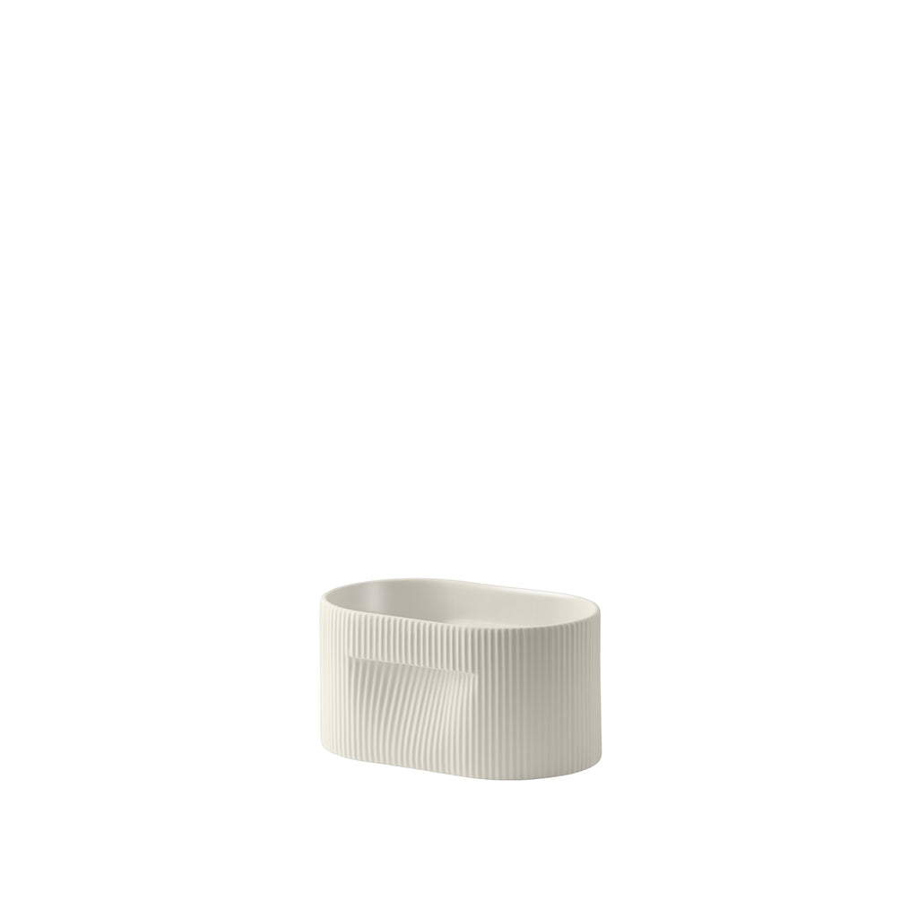 Ridge Planter, Off White, 5"
