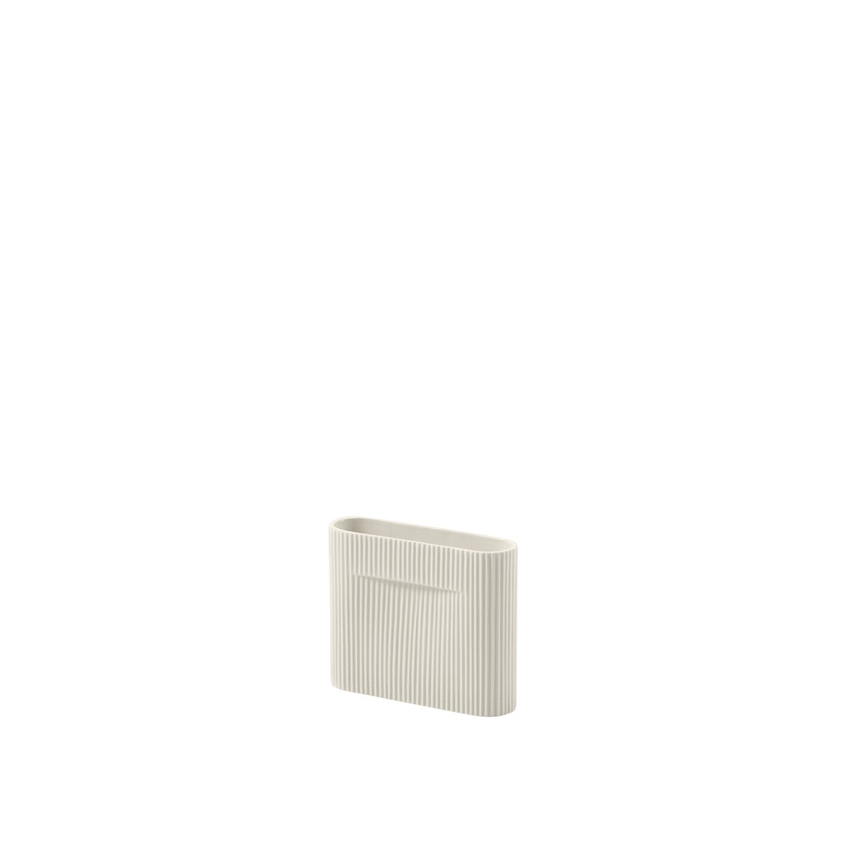 Ridge Vase, Off-White, 6.7"