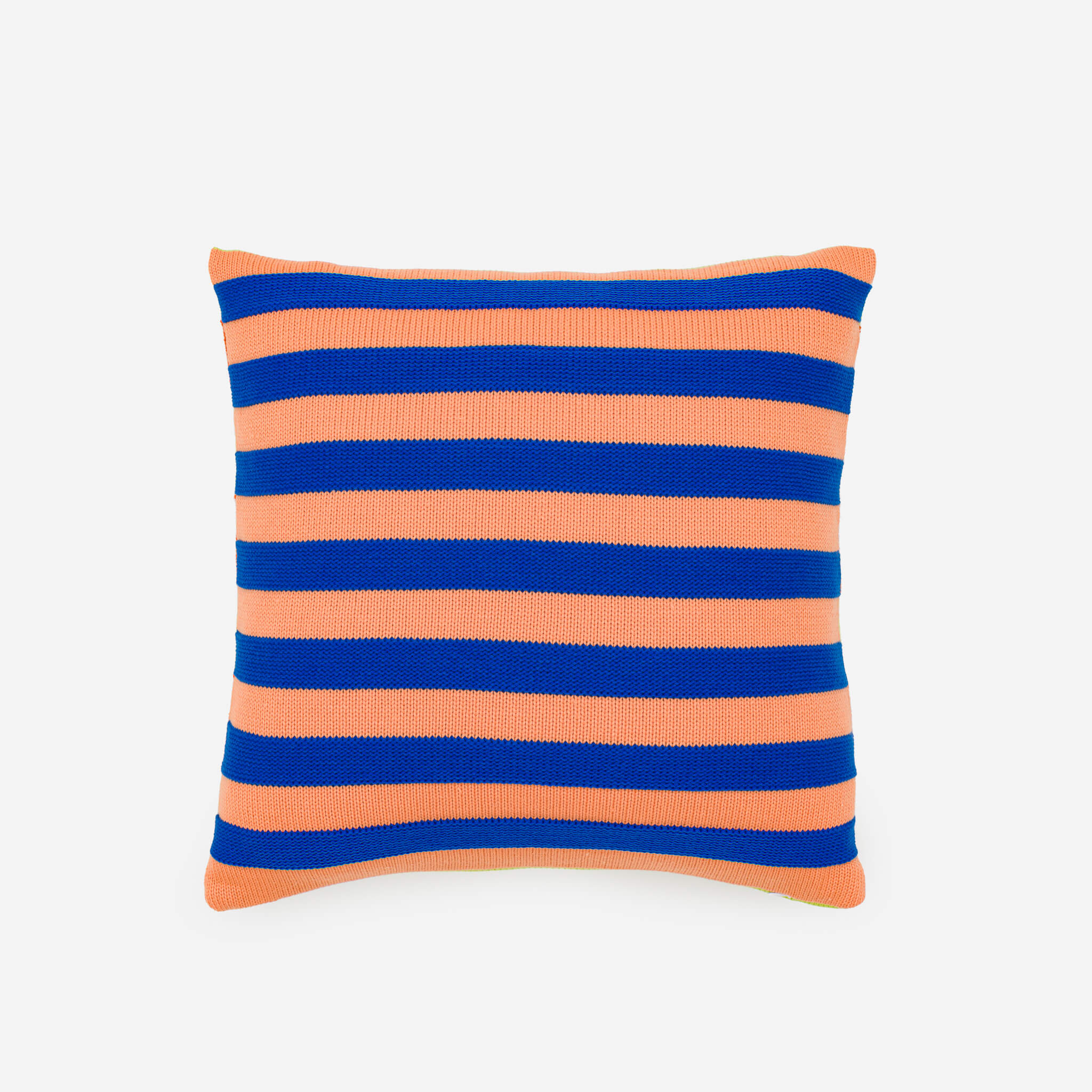 Super Stripe Pillow | Peach Cobalt