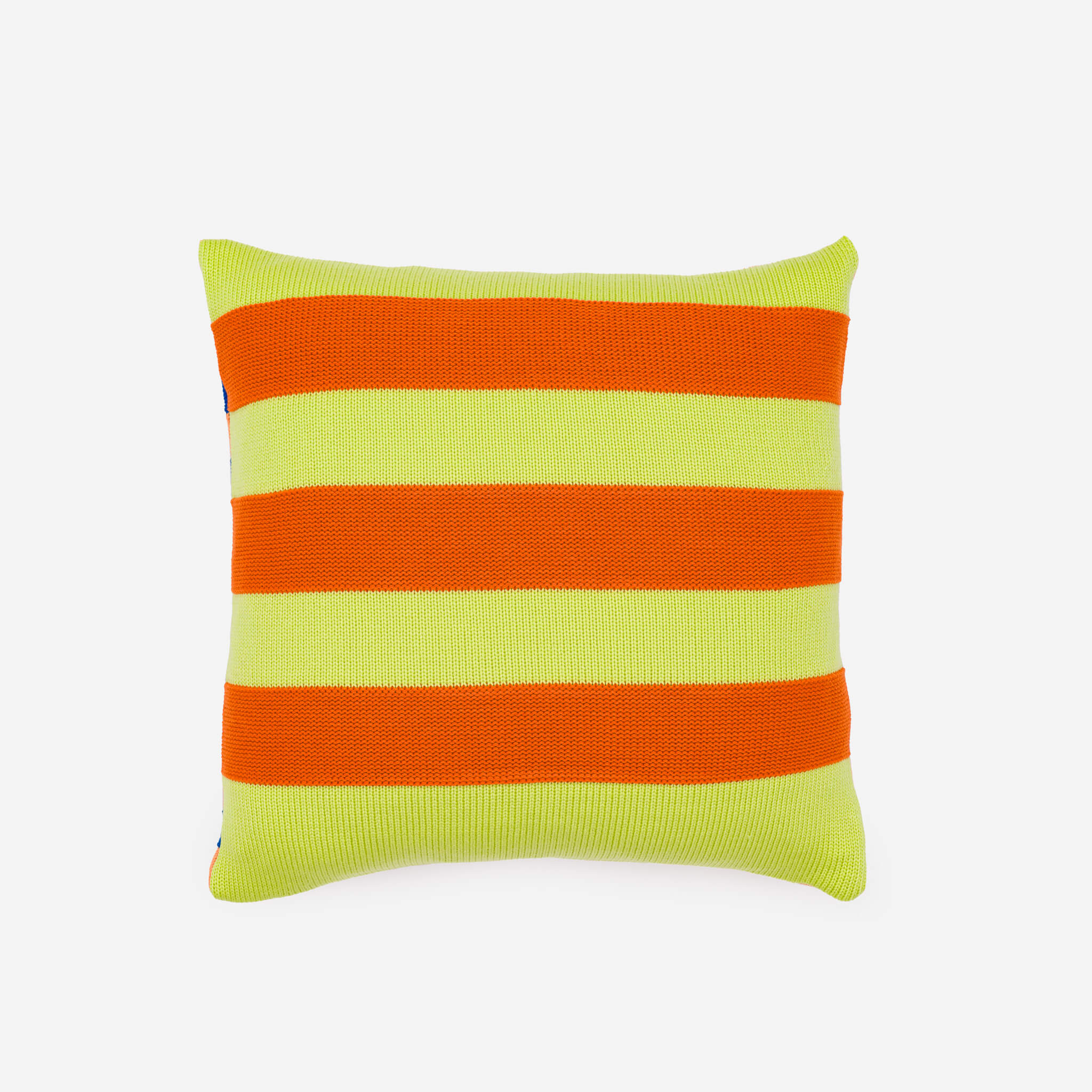 Super Stripe Pillow | Peach Cobalt