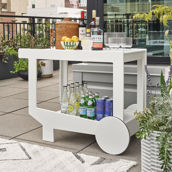 Lollygagger Bar Cart, White